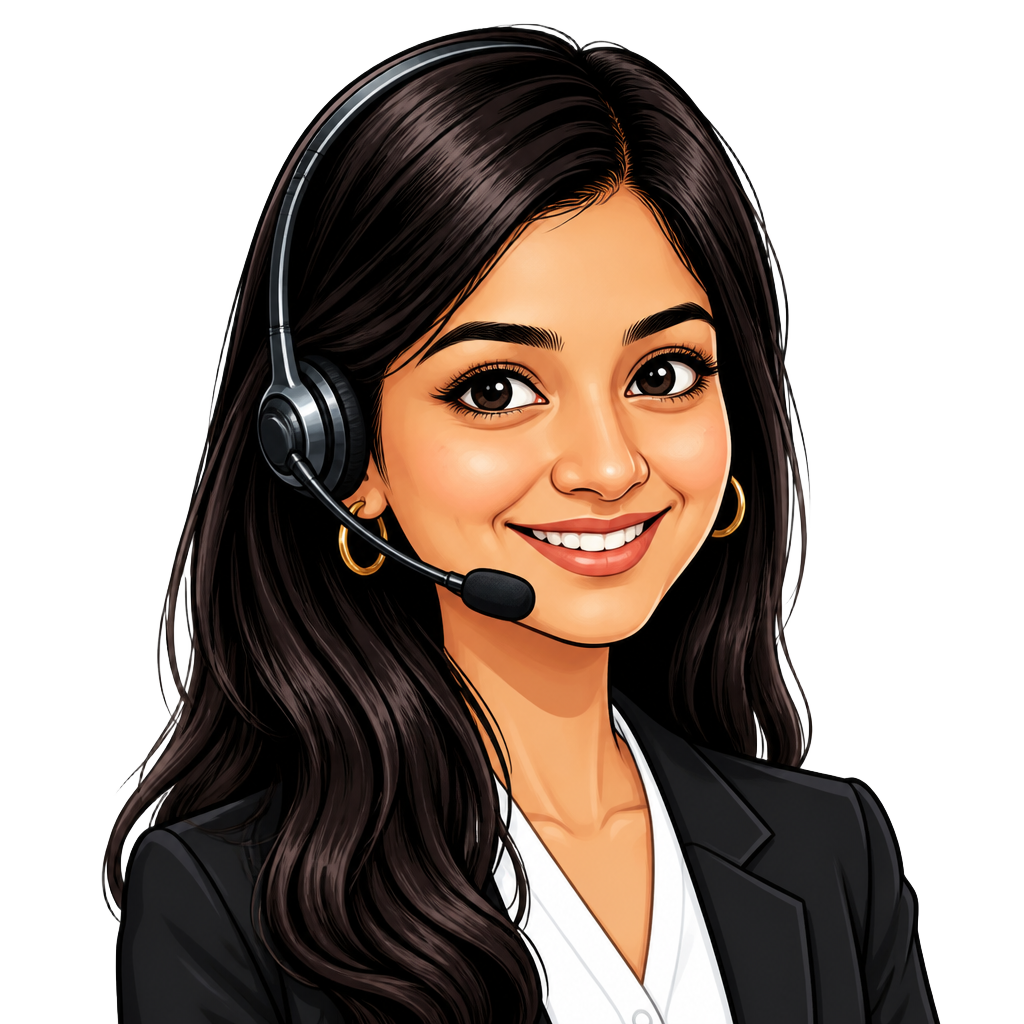 Friendly female client success manager waving hello