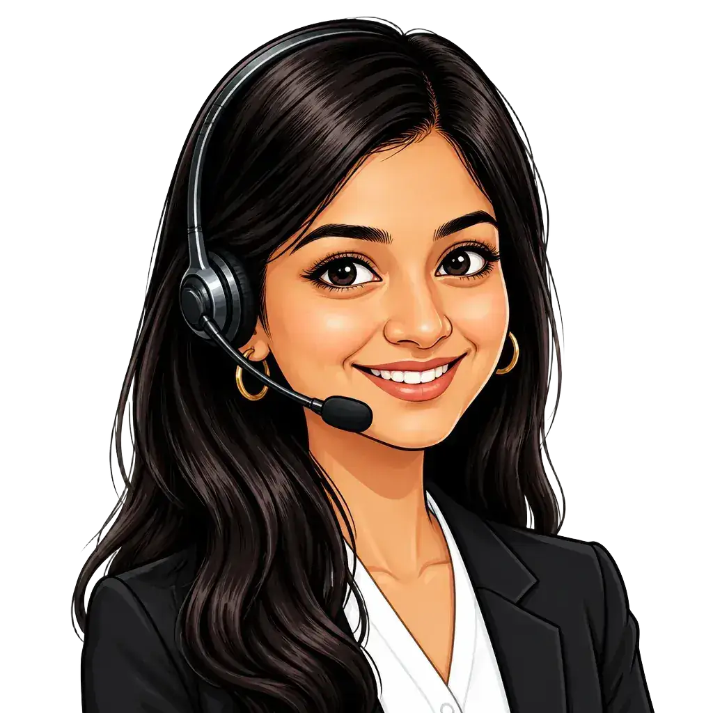 Friendly female client success manager waving hello
