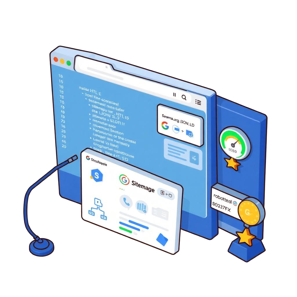 SEO-Ready Website Development in Dhaka — Digital Marketing Dhaka caricature illustration