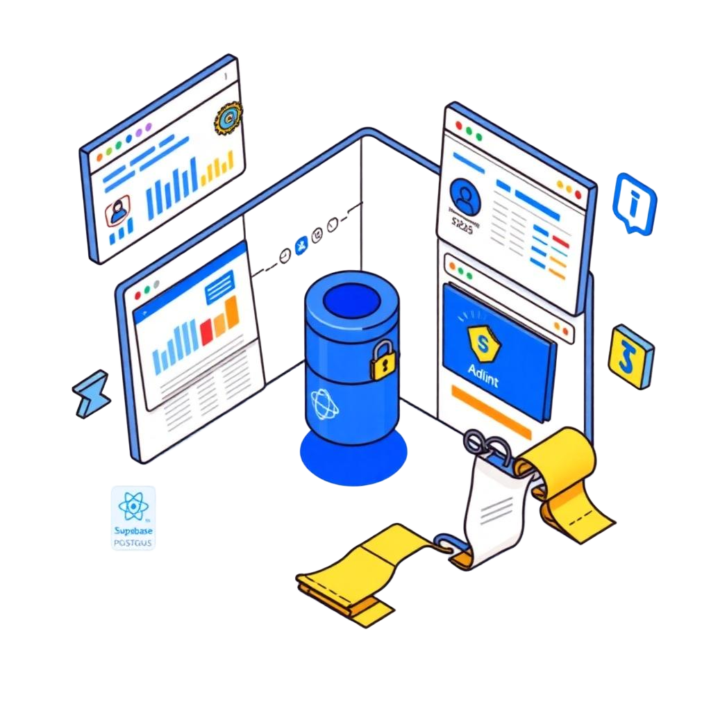 Web App & Dashboard Development in Dhaka — Digital Marketing Dhaka caricature illustration