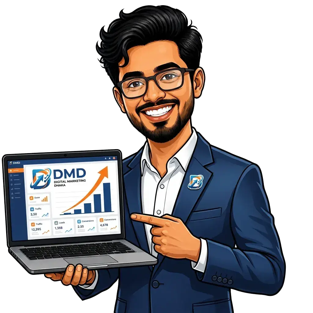 Digital marketing agency in Dhaka – Bangladeshi growth strategist with performance chart