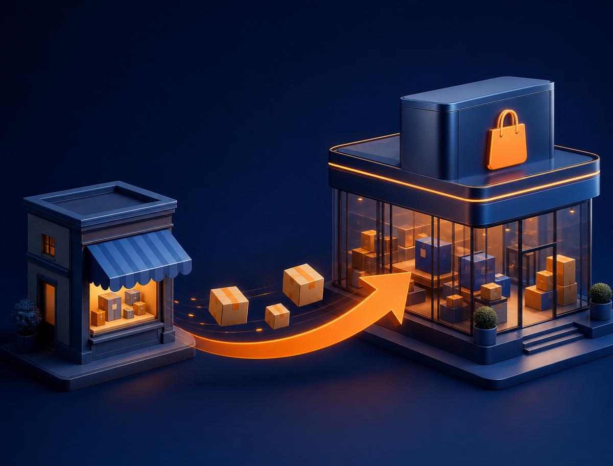 Caricature of a Bangladeshi brand migrating from Facebook F-commerce to a Shopify store