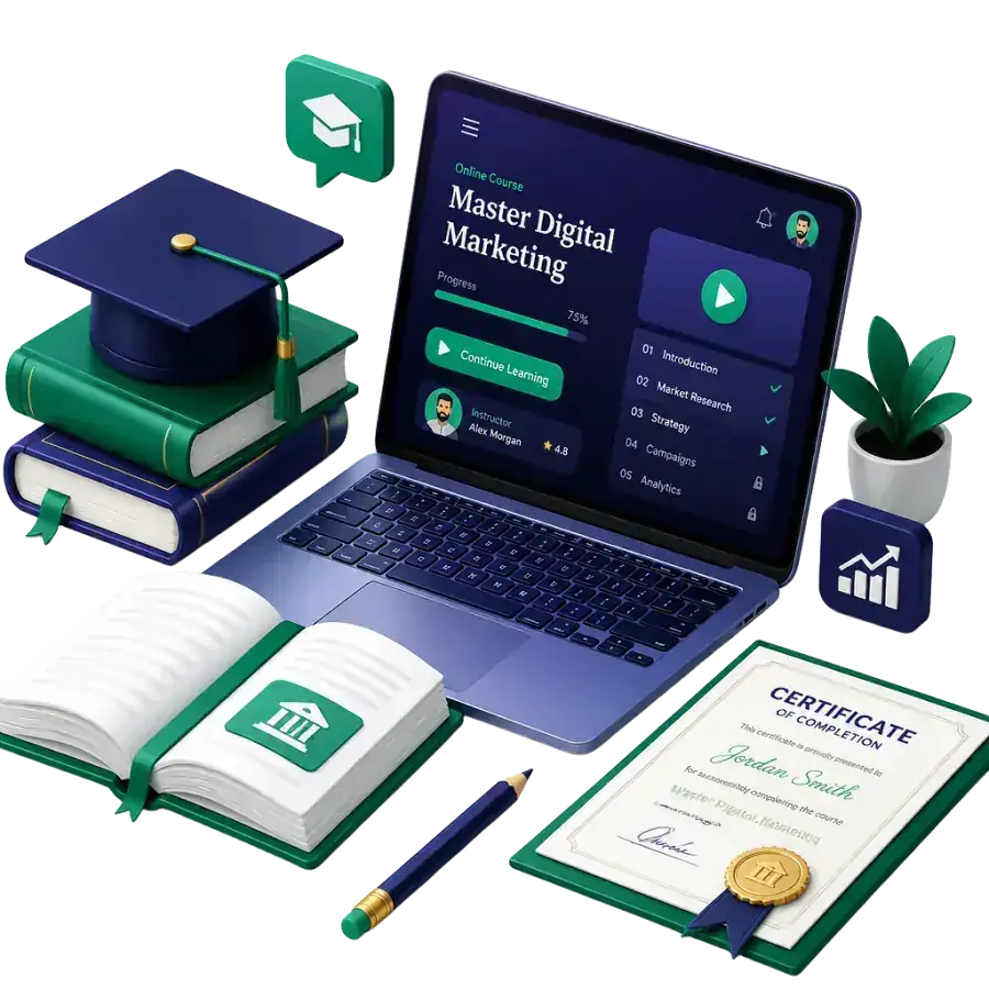Education marketing in Dhaka – university, online course app and student inquiry form