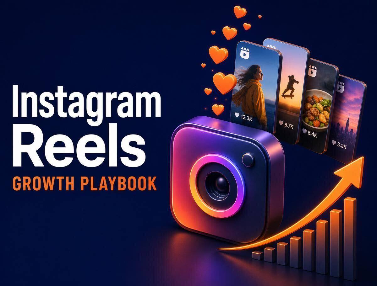 Caricature of a Dhaka content team shooting and editing Instagram Reels for a Bangladeshi brand