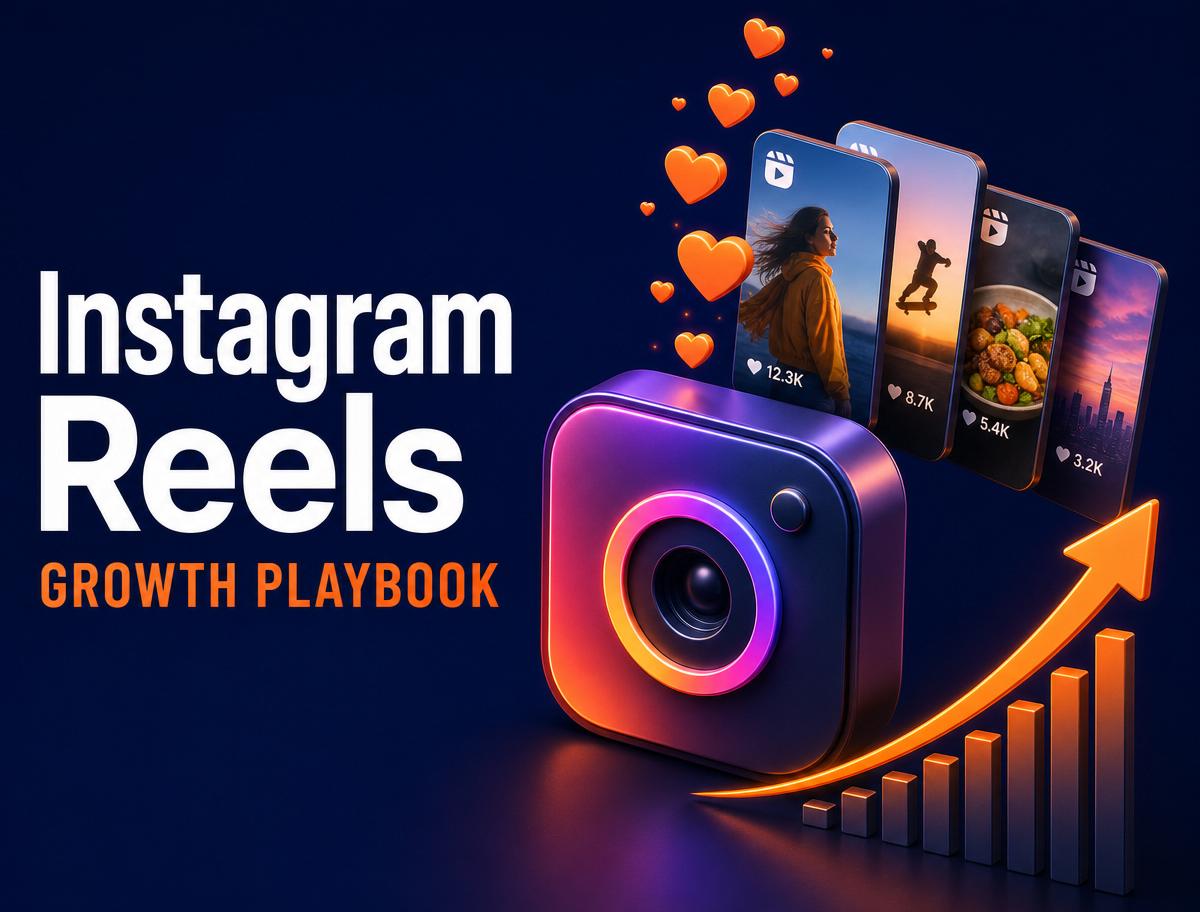 Caricature of a Dhaka content team shooting and editing Instagram Reels for a Bangladeshi brand