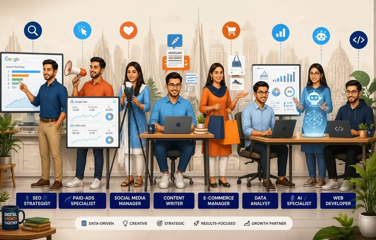 Digital marketing team in Dhaka – SEO, paid ads, social, content, e-commerce, analytics, AI and web development specialists